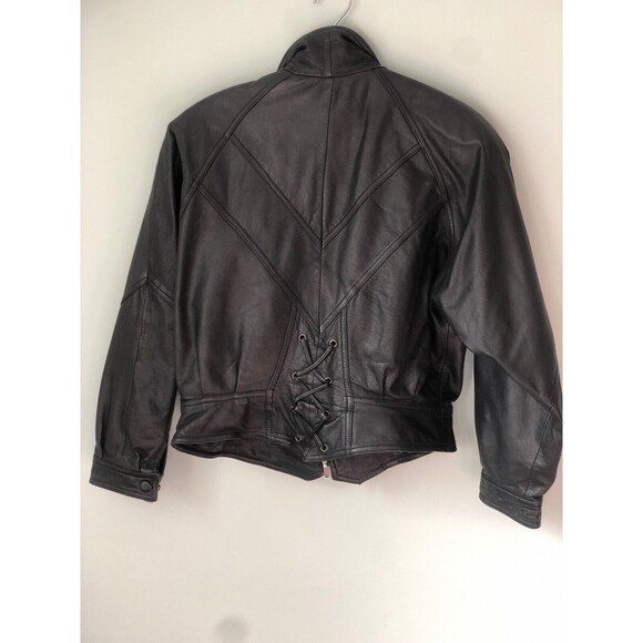 WILSONS LEATHER Vintage 80s Cropped Motorcycle Jacket Thinsulate Moto S - Picture 1 of 7